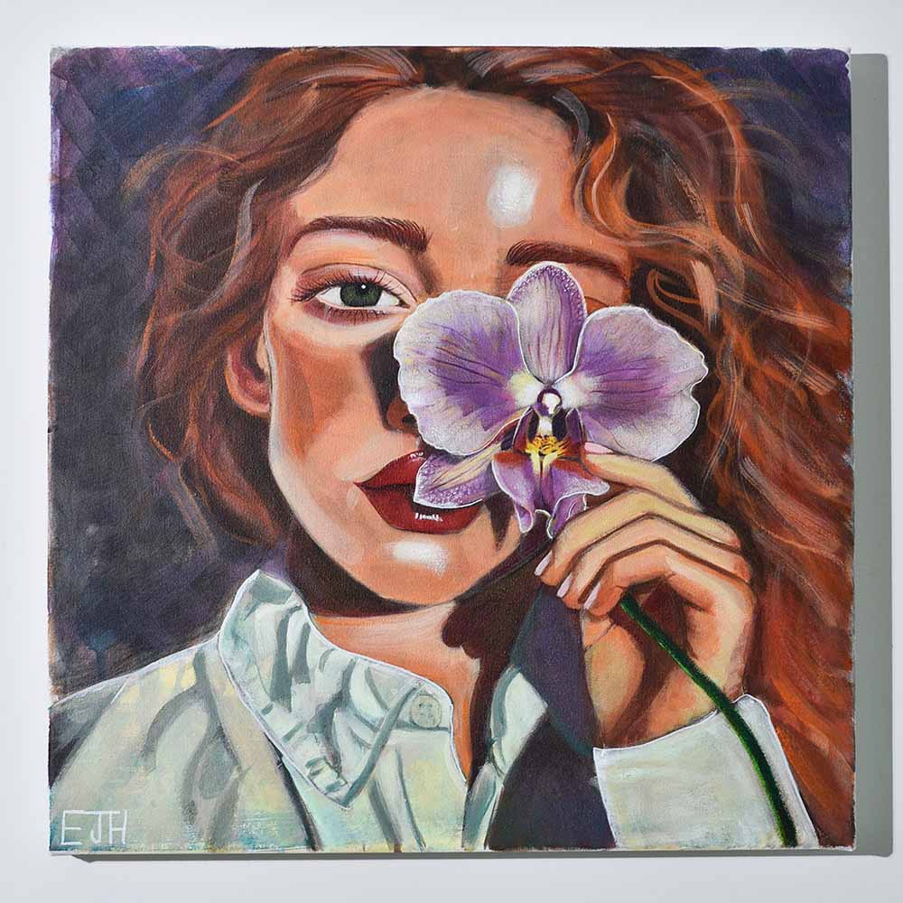 Girl With Orchid