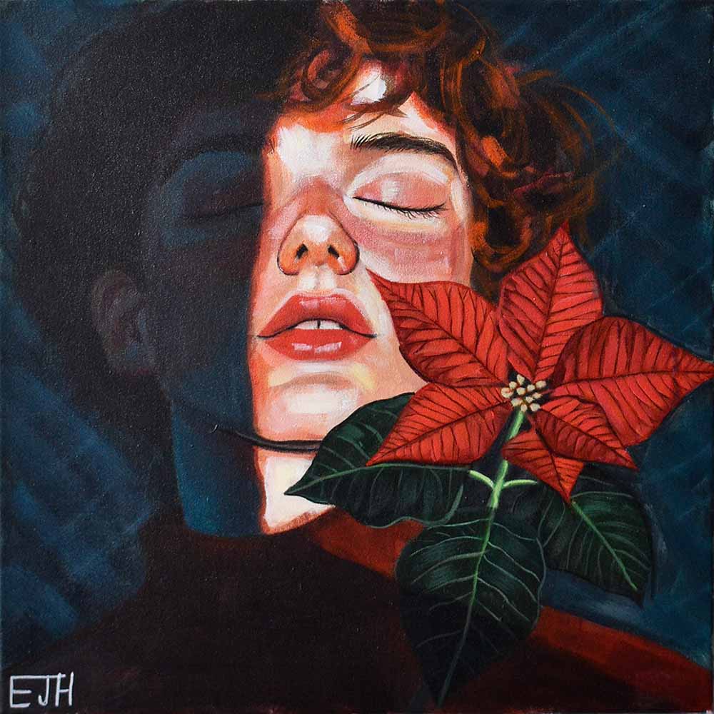 Guy With Poinsettia